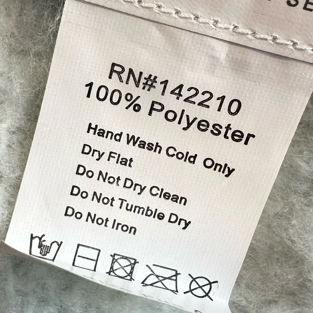 Chunky Knit Teal Aqua Fringe Wrap Scarf 21x80 - Picture 8 of 9